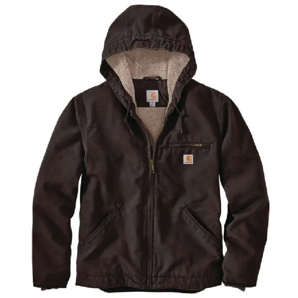 SHERPA-LINED JACKET -RELAXED FIT- WASHED DUCK - 3 WARMEST RATING - SIZE XL TALL